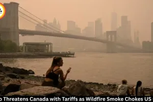 Trump Threatens Canada with Tariffs as Wildfire Smoke Worsens Air Quality in US
