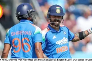 Virat Kohli, Shreyas Iyer Hit Fifties but India Collapse as England Level ODI Series in Cardiff