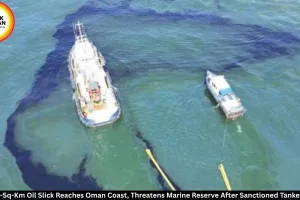 2,000-Sq-Km Oil Slick Reaches Oman Coast, Threatens Marine Reserve After Sanctioned Tanker Leak
