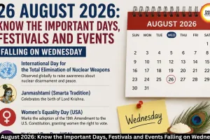 August 26, 2026: Important Days, Festivals and Events