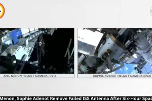 Anil Menon, Sophie Adenot Remove Failed ISS Antenna After 6-Hour Spacewalk