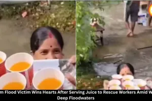 Assam Flood Victim Wins Hearts After Serving Juice to Rescue Workers Amid Floods