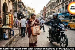 Woman Returning From Park With Grandson Robbed of Mangalsutra.