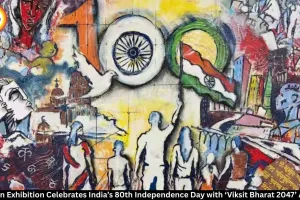 Houston Exhibition Celebrates India’s 80th Independence Day with Viksit Bharat 2047 Artwork