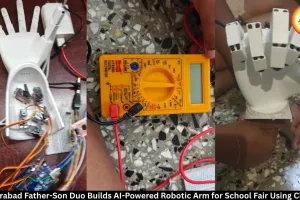 Hyderabad Father-Son Duo Builds Robotic Arm Using Claude AI for School Tech Fair