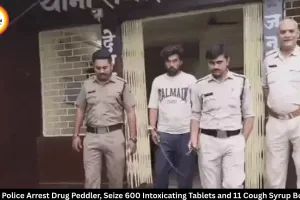 Rewa Police Arrest Drug Peddler, Seize 600 Intoxicating Tablets and 11 Cough Syrup Bottles
