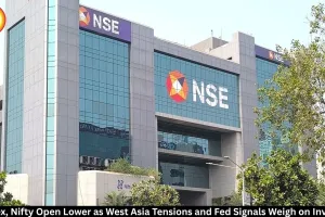  Sensex, Nifty Open Lower Amid West Asia Tensions