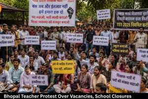Teacher Aspirants Demand More Posts as Students Protest School Closures in Bhopal