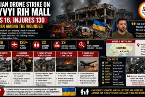 Russian Drone Strike on Kryvyi Rih Mall Kills 16, Injures 130