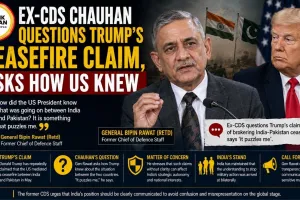 Ex-CDS Chauhan Questions Trump’s Ceasefire Claim, Asks How US Knew