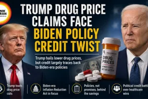 Trump Drug Price Claims Face Biden Policy Credit Twist