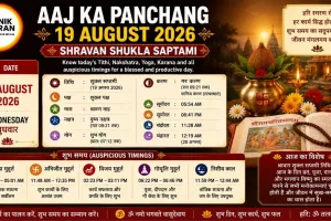 Aaj Ka Panchang 19 August 2026 – Shravan Shukla Saptami Auspicious Timings