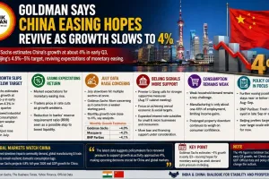 Goldman Says China Easing Hopes Revive as Growth Slows to 4%