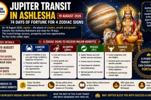 Jupiter Transit in Ashlesha 19 August – 74 Days of Fortune for 4 Zodiac Signs