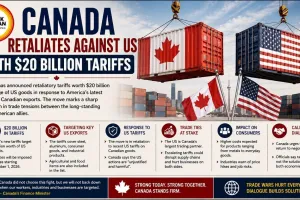 Canada Retaliates Against US With $20 Billion Tariffs