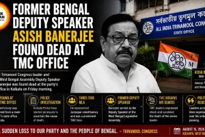 Former Bengal Deputy Speaker Asish Banerjee Found Dead at TMC Office