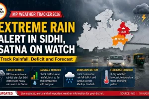 MP Weather Tracker 2026: Extreme Rain Alert in Sidhi, Satna on Watch; Track Rainfall, Deficit and Forecast 