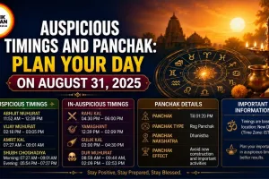 Auspicious Timings and Panchak: Plan Your Day on August 31