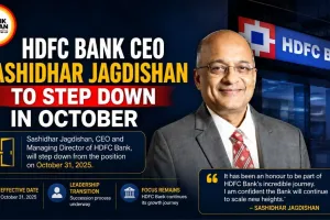 HDFC Bank CEO Sashidhar Jagdishan to Step Down in October