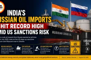 India's Russian Oil Imports Hit Record High Amid US Sanctions Risk