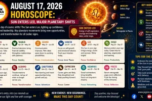 August 17 2026 Horoscope: Sun Enters Leo, Major Planetary Shifts