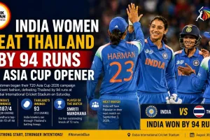 India Women Beat Thailand by 94 Runs in Asia Cup Opener