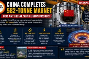 China Completes 582-Tonne Magnet for Artificial Sun Fusion Project