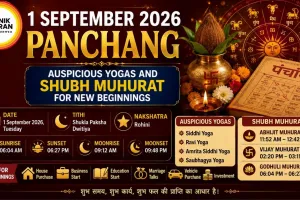 1 September 2026 Panchang: Auspicious Yogas and Shubh Muhurat for New Beginnings