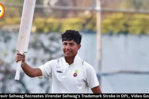 Aryavir Sehwag Recreates Virender Sehwag's Trademark Stroke in DPL, Video Goes Viral