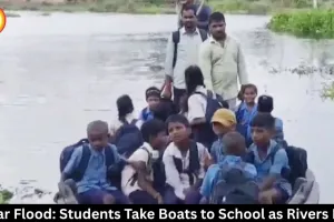 Bihar Flood: Students Take Boats to School as Rivers Rise