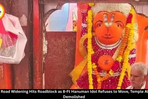 Ujjain Road Widening Hits Roadblock as 8-Ft Hanuman Idol Refuses to Move, Temple Already Demolished
