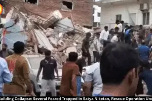 Delhi Building Collapse in Satya Niketan, Rescue Underway