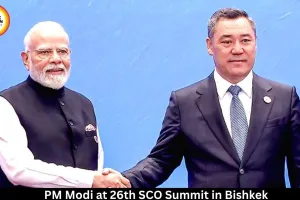 PM Modi Arrives at Yrys Ordo Congress Hall for 26th SCO Summit in Bishkek