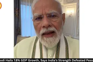 PM Modi Hails 7.8% GDP Growth, Targets Economic Critics