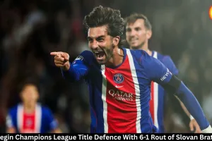 PSG Beat Slovan 6-1 as Torres Scores Champions League Hat-Trick