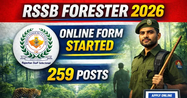 RSSB Forester Online Form 2026 Released; Recruitment Drive Begins for 259 Posts