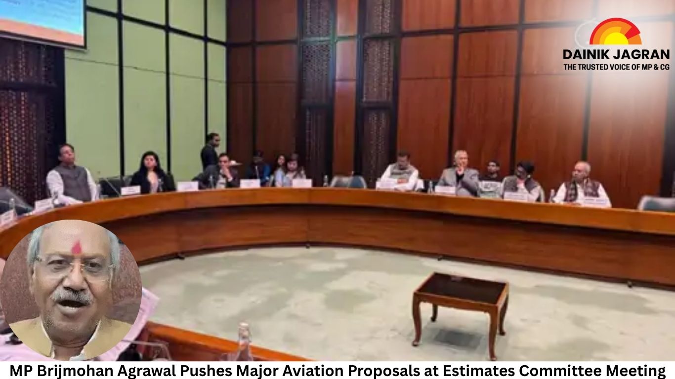 MP Brijmohan Agrawal Pushes Major Aviation Proposals at Estimates Committee  Meeting - Dainik Jagran English